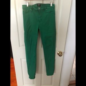 Hudson Nico Midrise Super Skinny Green jeans. Size 31 excellent condition.